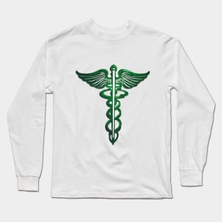 Caduceus Green Shadow Silhouette Anime Style Collection No. 200 Long Sleeve T-Shirt